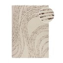 Rjava/kremno bela volnena preproga 200x290 cm Abstract Swirl – Flair Rugs