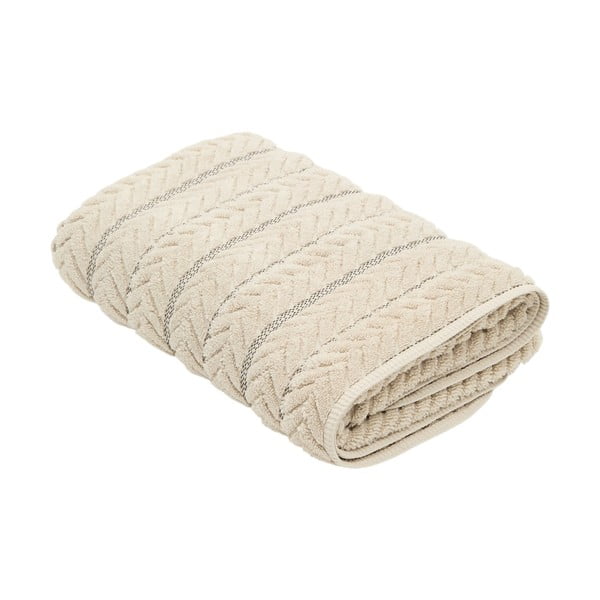 Bež frotirna bombažna brisača 90x150 cm Rune – Kave Home