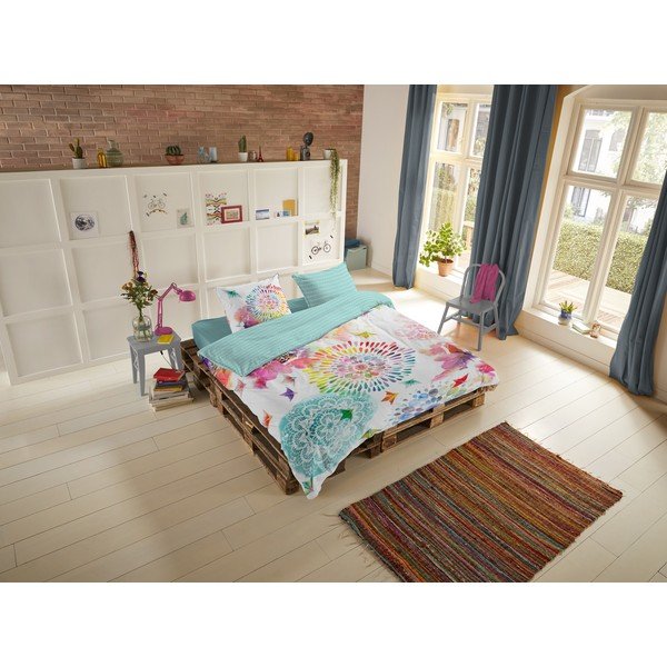 Belo-modra flanelna posteljnina HIP Elessa-image-1
