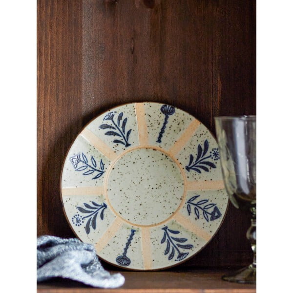 Moder in kremno bel desertni lončen krožnik ø 16 cm Leonie – Bloomingville-image-2