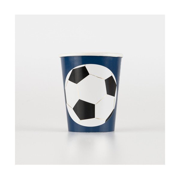 Papirnati kozarčki za enkratno uporabo v kompletu  8 ks Soccer – Meri Meri-image-1