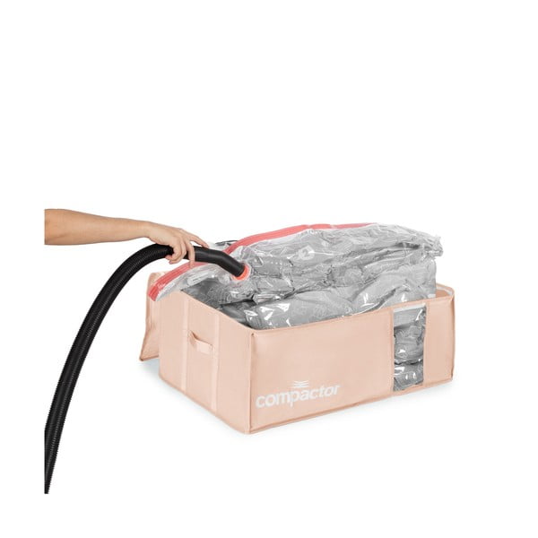 Vakuumska plastična škatla za shranjevanje oblačil 65x45x27 cm Pink Edition – Compactor-image-3