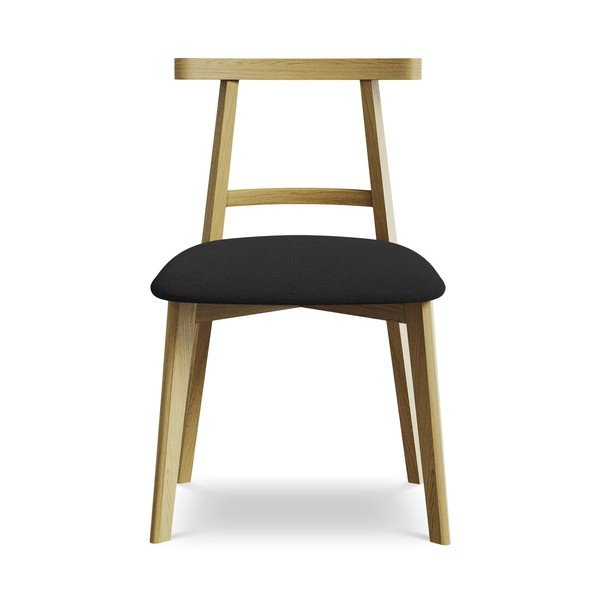 Črn jedilni stol iz masivnega lesa Ohelo – Makamii-image-1