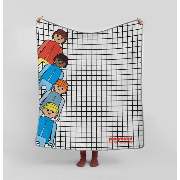 Otroška odeja iz mikrovlaken 130x130 cm Checkerboard – Playmobil