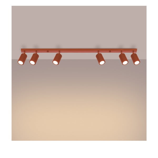 Opečnato oranžno točkovno svetilo 6,5x117 cm Gleam – Sollux-image-2