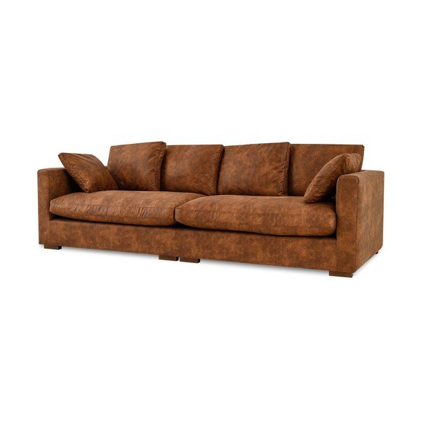 Sedežna garnitura v konjak rjavi barvi 266 cm Comfy – Scandic-image-2