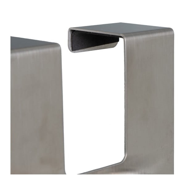 Kovinski obešalnik za vrata v mat srebrni barvi 13 cm – Casa Selección-image-3