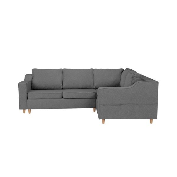 Mazzini Sofas Jonquille, štirisedežna raztegljiva sedežna garnitura, siva, desni kot-image-1