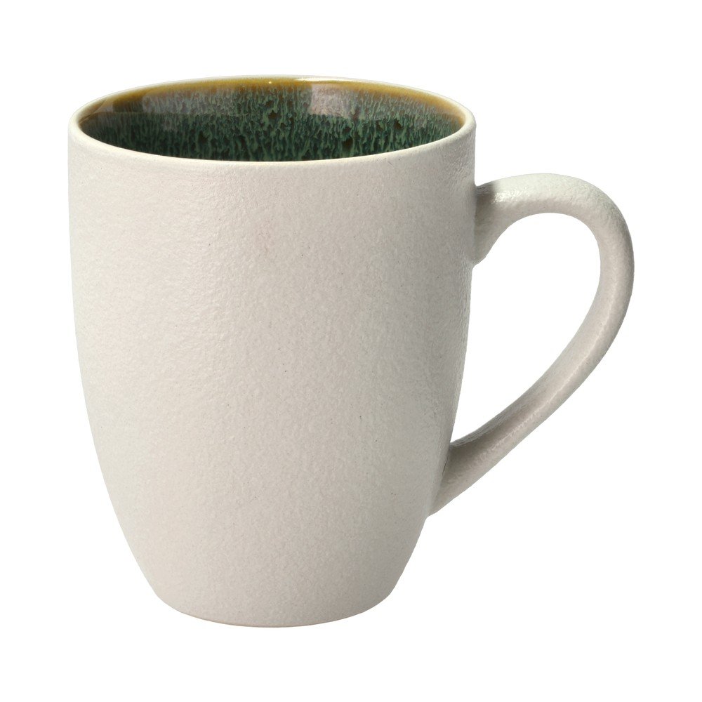 Belo-zelena keramična skodelica 300 ml Gastro White/Green