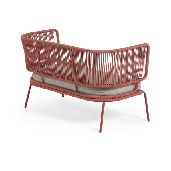 Vrtni kavč v terakoti z jekleno konstrukcijo Kave Home Nadin-image-4