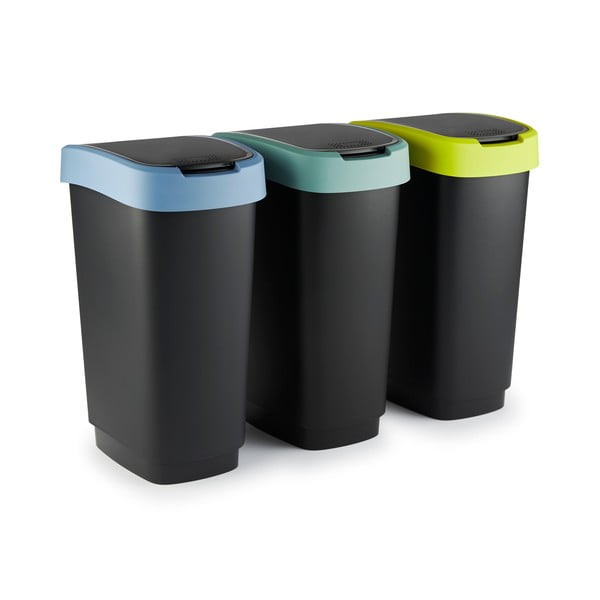 Koš za odpadke iz reciklirane plastike 50 L Twist - Rotho-image-2