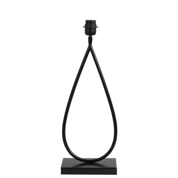 Mat črno kovinsko podnožje za namizno svetilko 51 cm Tamsu – Light & Living