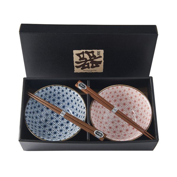 Komplet 2 skled in jedilnih palčk MIJ Asanoha-image-2