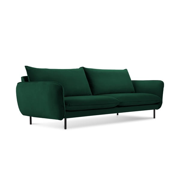Temno zelen žametni kavč 230 cm Vienna - Cosmopolitan Design