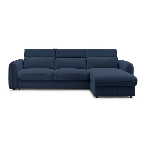 Temno modra raztegljiva kotna sedežna garnitura (s kotom po izbiri) Achille – Bobochic Paris-image-1
