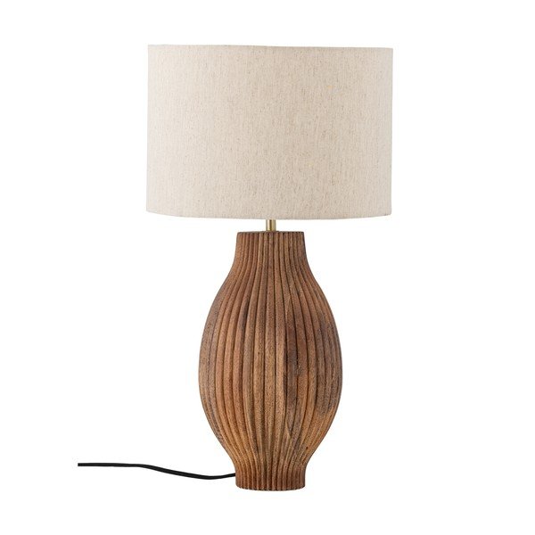 Namizna svetilka v naravni barvi s tekstilnim senčilom (višina 53 cm) Karelia – Bloomingville