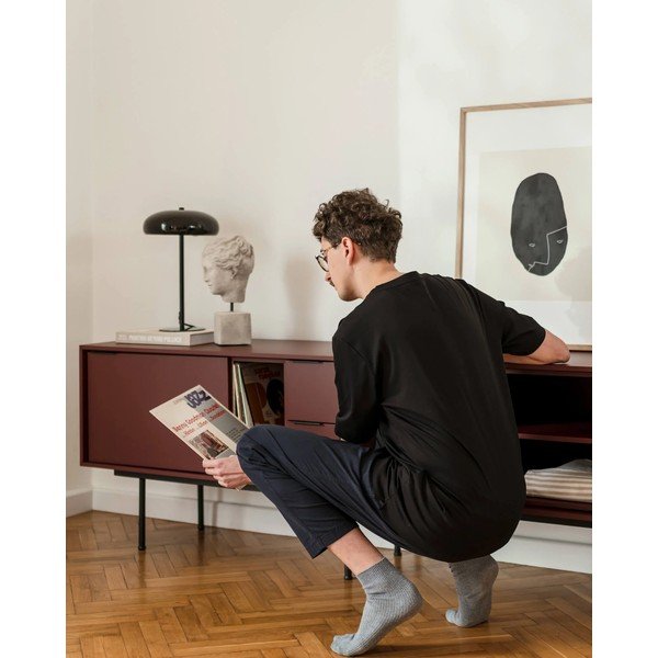 Bordo rdeča TV omarica 189x61x42 cm Mod – noo.ma-image-2