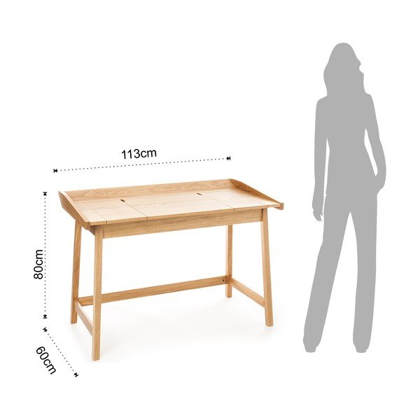 Pisalna miza v hrastovem dekorju 60x113 cm Henry – Tomasucci-image-4