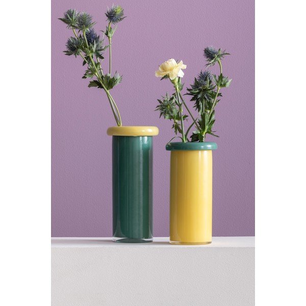 Rumena steklena vaza (višina 23,5 cm) Plegado  – PT LIVING-image-2