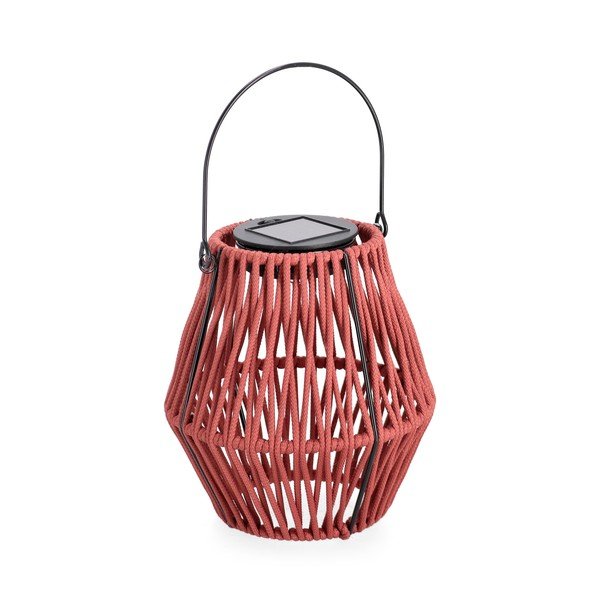 Rdeča LED lanterna s solarnim panelom (višina 17 cm) Juny – Yes Everyday