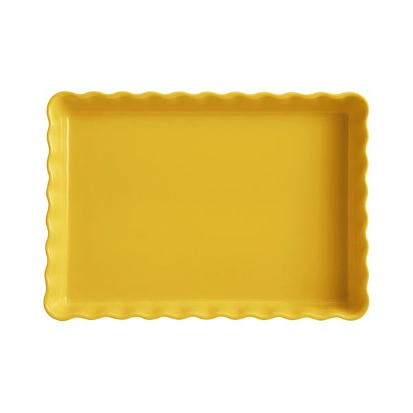 Rumen keramičen pekač za torto Emile Henry, 24 x 34 cm-image-2