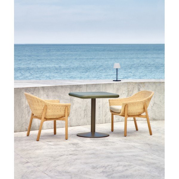 Vrtna miza z betonsko mizno ploščo 70x70 cm Esilda – Kave Home-image-1