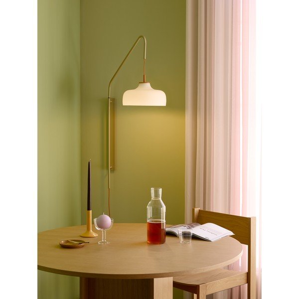 Bela/bež stenska svetilka z vtikačem ø 29 cm Current – Hübsch-image-1