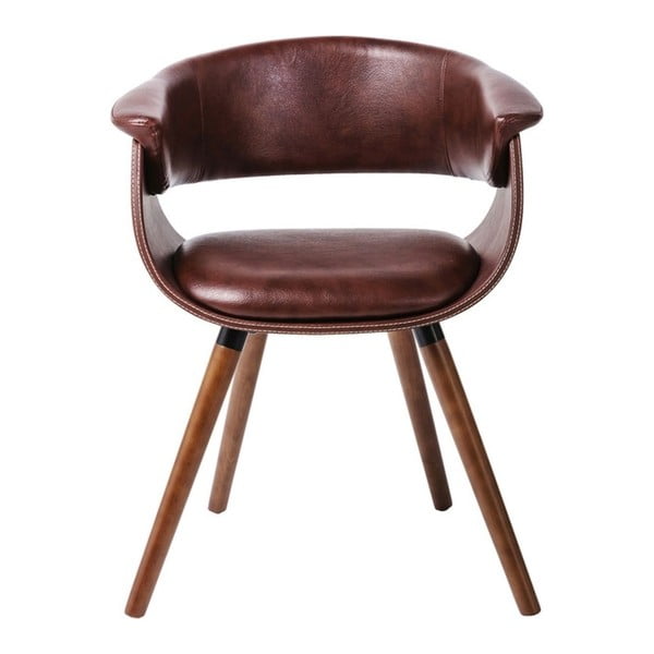 Komplet 2 rjavih stolov z nogami iz bukovega lesa Kare Design