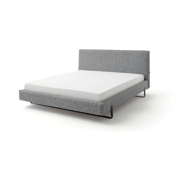 Siva oblazinjena zakonska postelja 160x200 cm La Gomera – Meise Möbel