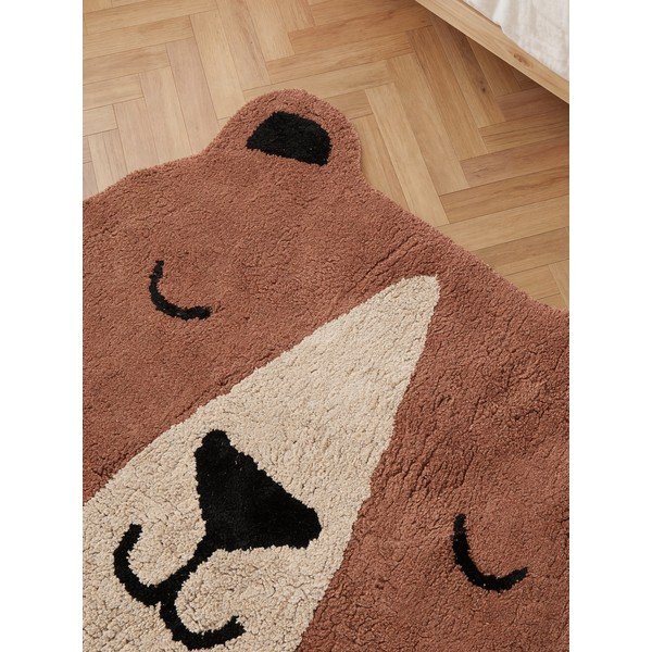 Rjava pralna/ročno tkana bombažna otroška preproga 101x120 cm Snuggle Benni – Hanse Home-image-4