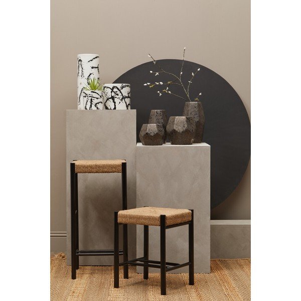 Črn/v naravni barvi barsko stol iz masivne bukve (višina sedeža 72 cm) Bandar – Premier Housewares-image-3