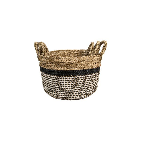 Komplet 3 košar za shranjevanje HSM collection Raffia Natural Gris-image-3