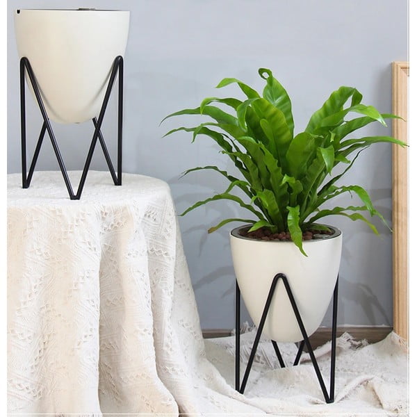 Bel samozalivalni cvetlični lonček Tomasucci Mak, ø 19 cm-image-1