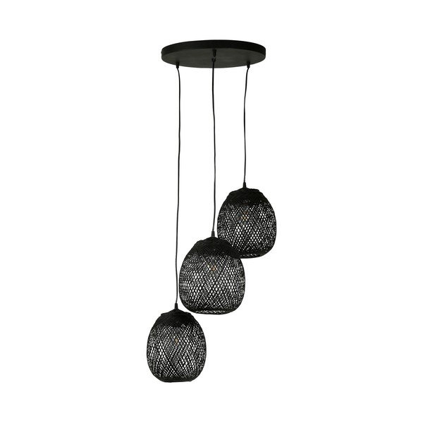 Črna viseča svetilka 40x40 cm Elme - Côté Table