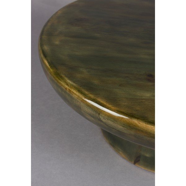 Zelena okrogla klubska mizica iz masivnega manga ø 60 cm Mush – Dutchbone-image-3