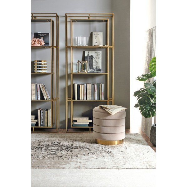 Jeklen regal v zlati barvi 68x172,5x28 cm Elenor – Bizzotto-image-1