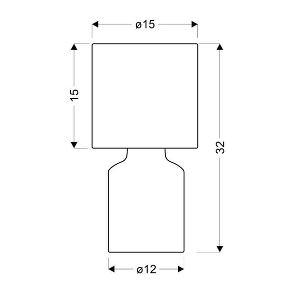 Bež namizna svetilka s tekstilnim senčnikom (višina 32 cm) Iner – Candellux Lighting-image-3