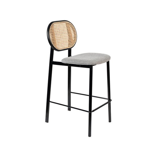 Črni-svetlo sivi barski stolček 94 cm Spike - Zuiver