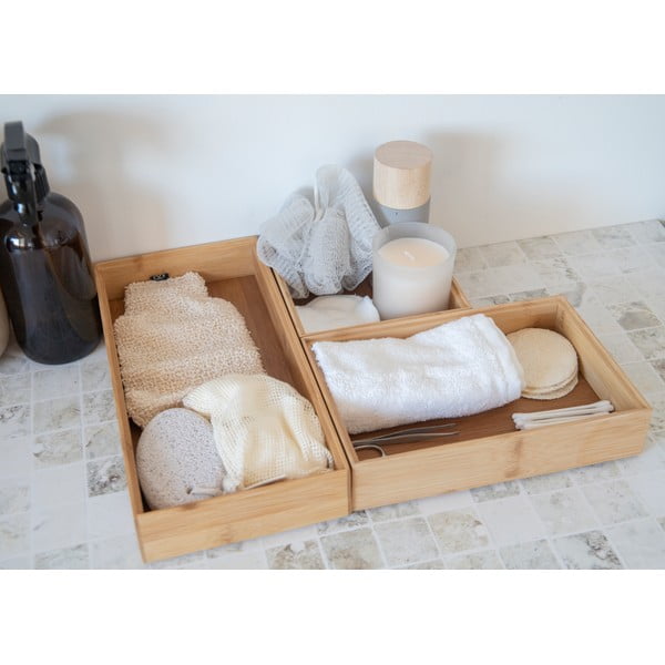 Organizatorji predalov iz bambusa v kompletu 3 kos Copco - Kitchen Craft-image-1