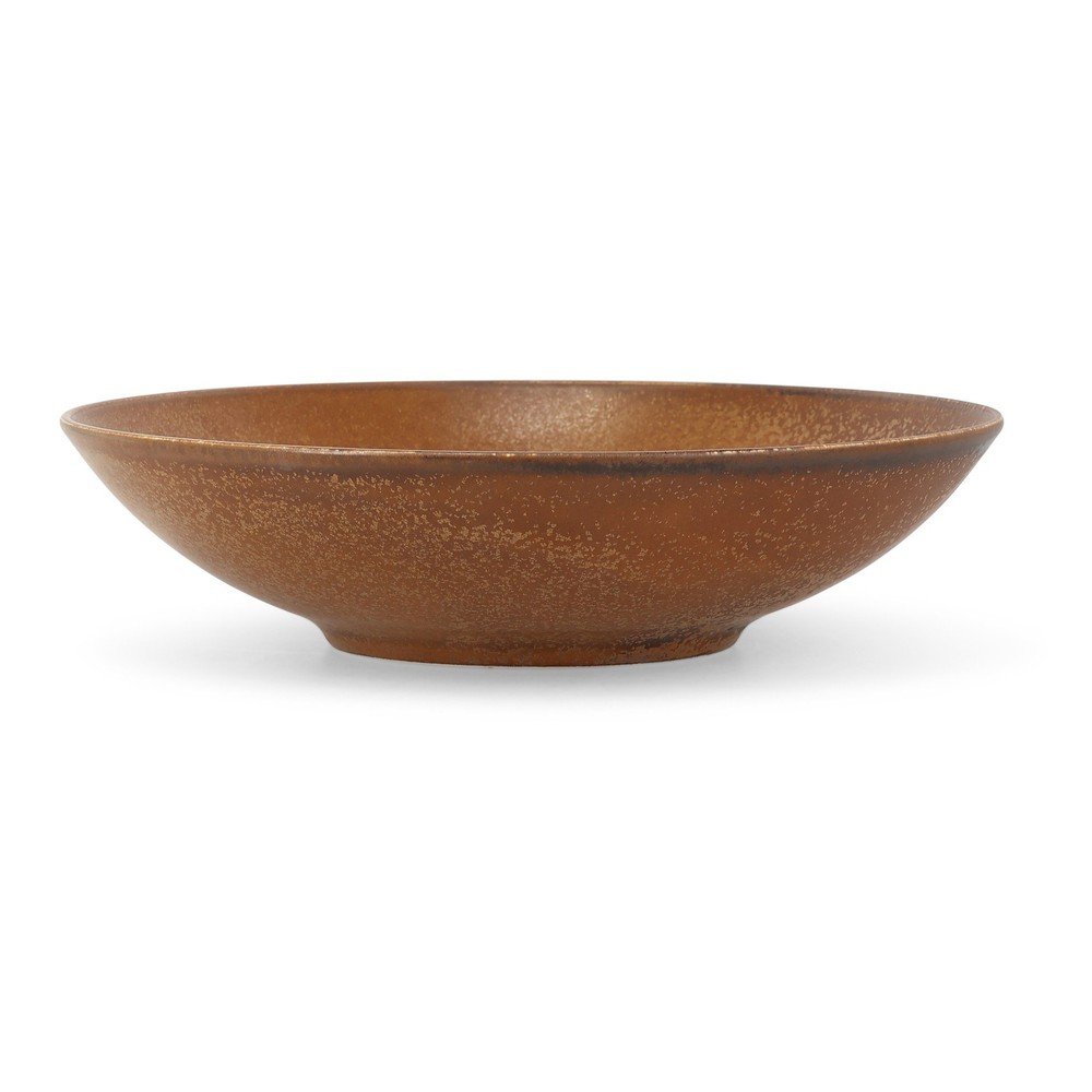 Rjav jušni porcelanast krožnik ø 26 cm Ovio