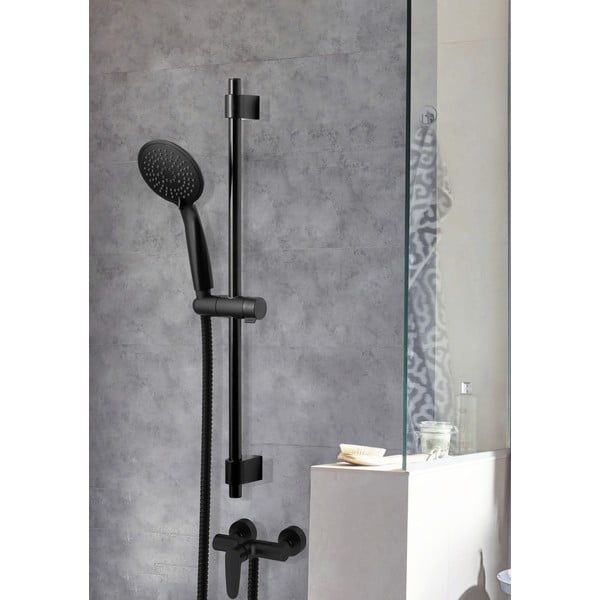 Črna tuš garnitura iz nerjavečega jekla 66 cm Young – Wenko-image-1