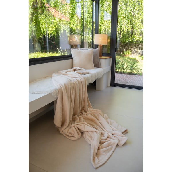 Slonokoščena odeja iz mikropliša 150x200 cm Pippa – Tiseco Home Studio-image-4