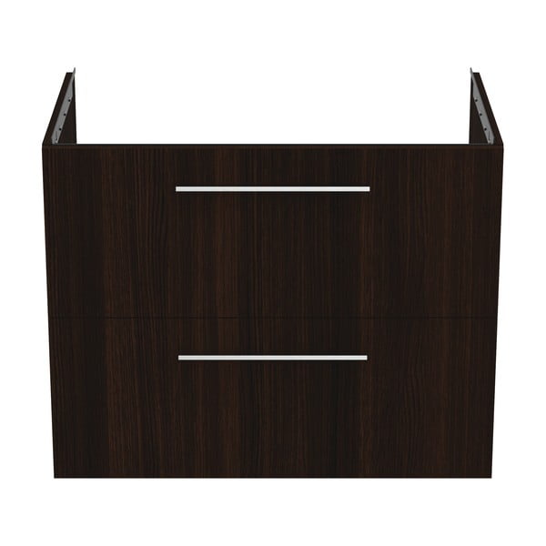 Temno rjava stenska omarica za pod umivalnik v hrastovem dekorju 80x63 cm i.Life B – Ideal Standard