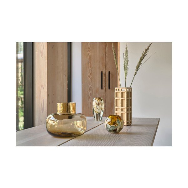 Oranžna steklena ročno izdelana vaza (višina 21 cm) Otea – Villa Collection-image-3