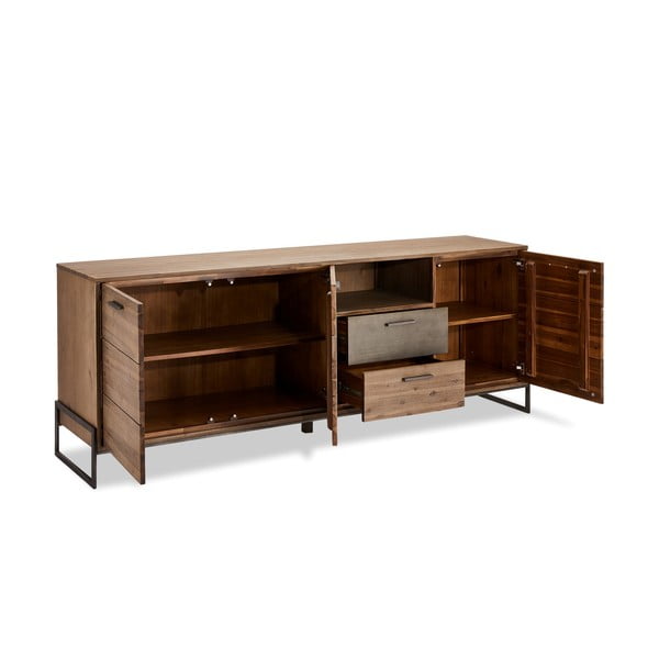 Rjava komoda iz masivnega lesa Furnhouse Mallorca, velika-image-3