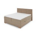 Bež boxspring postelja s prostorom za shranjevanje 160x200 cm Tambo – Meise Möbel