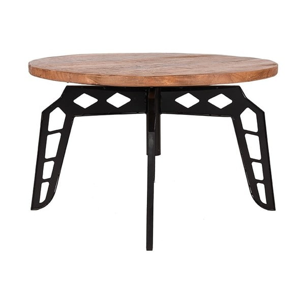 Zložljiva miza z zgornjim delom iz mangovega lesa LABEL51 Pebble, ⌀ 80 cm
