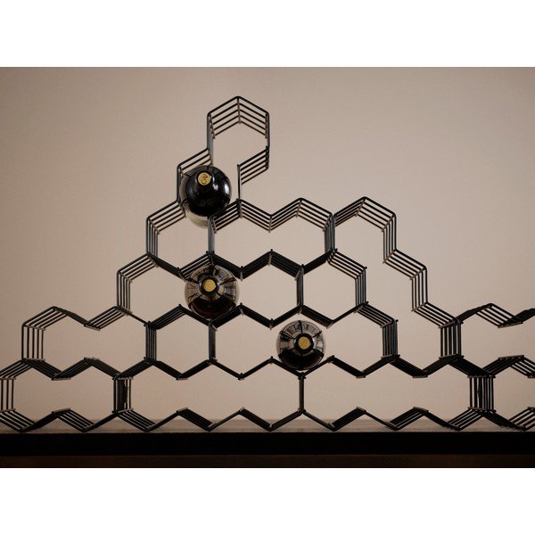 Kovinsko stojalo za vino za 3 steklenice Rocks – Zone-image-1