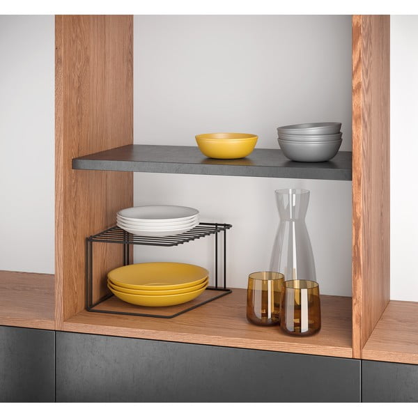 Črna dodatna polica za kuhinjsko omarico Metaltex Boxe Lava-image-1