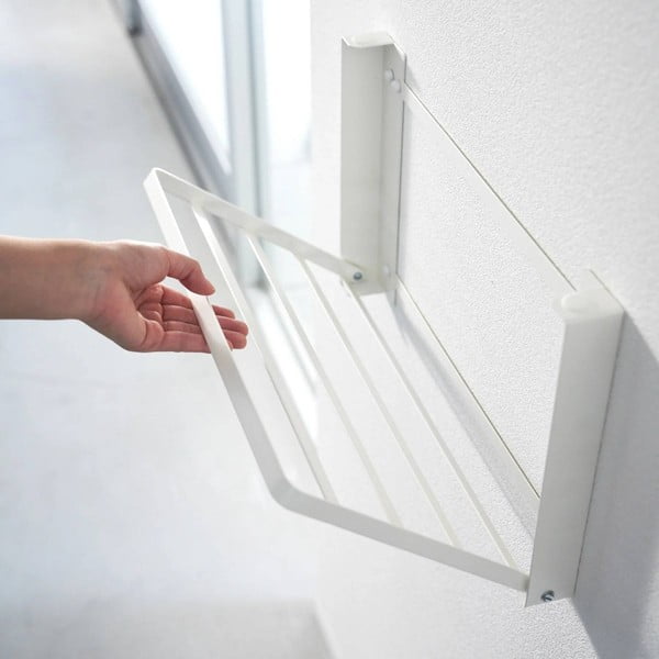 Mat bela jeklena stenska kopalniška polica Tower – YAMAZAKI-image-1